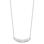 10kWhite Gold Medium ARIAL ROUNDED Curved Bar Necklace view
