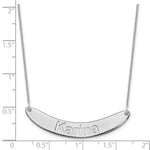 10kWhite Gold Medium ARIAL ROUNDED Curved Bar Necklace view