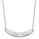 10kWhite Gold Medium ARIAL ROUNDED Curved Bar Necklace