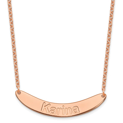 Sterling silver bar necklace