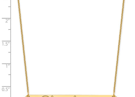 14k Yellow Gold Large ARIAL ROUNDED Bar Necklace (Style XNA1242Y)