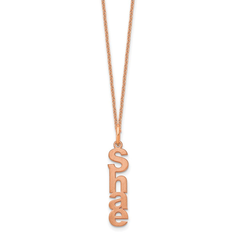 14K rose gold name necklace
