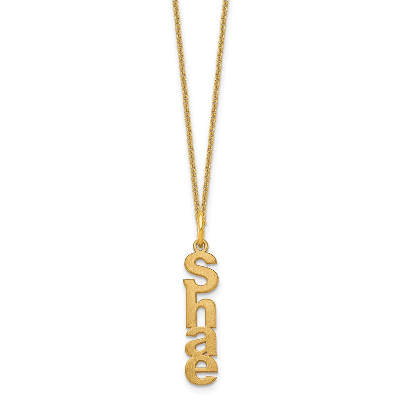 14K yellow gold name necklace