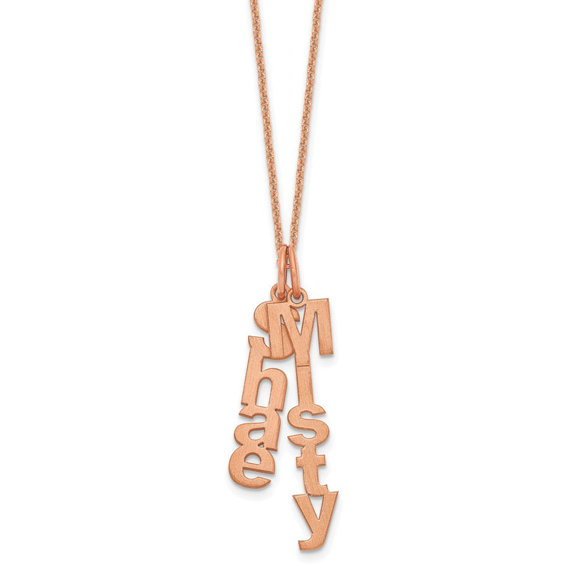 14K rose gold name necklace