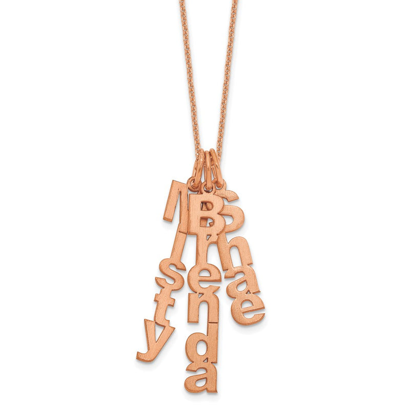 14K rose gold name necklace