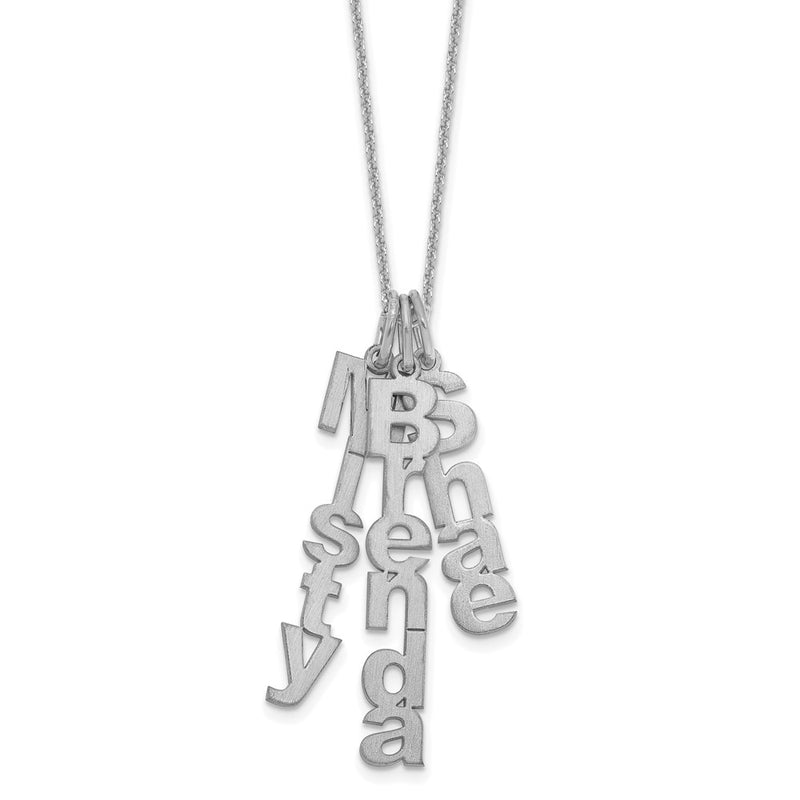 14K white gold name necklace