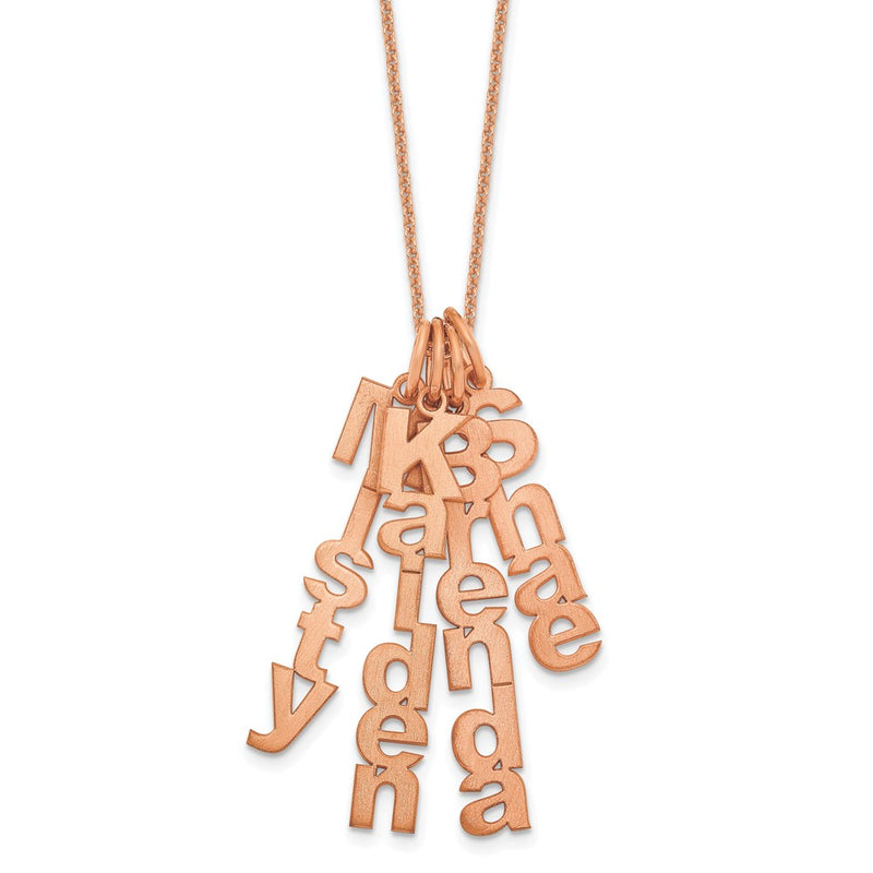 14K rose gold name necklace