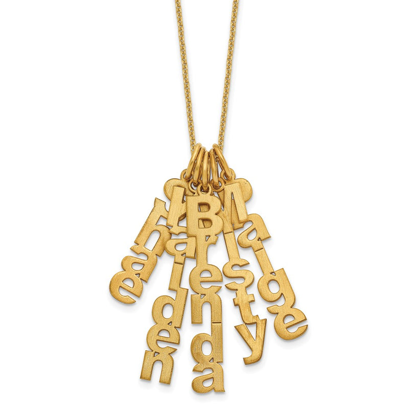14K yellow gold name necklace