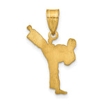 14K Yellow Gold Personalized Boy Karate Pendant view
