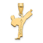 14K Yellow Gold Personalized Boy Karate Pendant view
