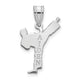 10k White Gold Personalized Boy Karate Pendant