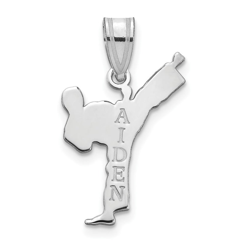 10K white gold pendant