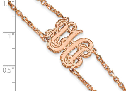 SS/Rose Plated Chain Bracelets Style XNA1264RP - Classique Jewelry Inc.