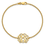 Sterling Silver/Rhodium-plated Monogram Bracelet view