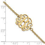 Sterling Silver/Rhodium-plated Monogram Bracelet view