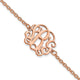 Sterling Silver/Rose-plated Monogram Bracelet