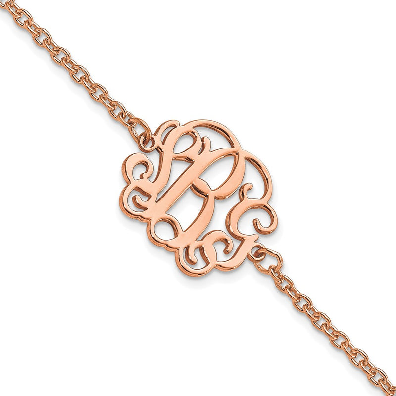 Sterling silver monogram bracelet