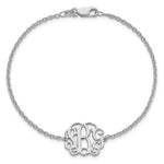 Sterling Silverrhodium Plated Monogram Braceletsterling Silver view