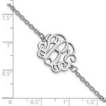 Sterling Silverrhodium Plated Monogram Braceletsterling Silver view