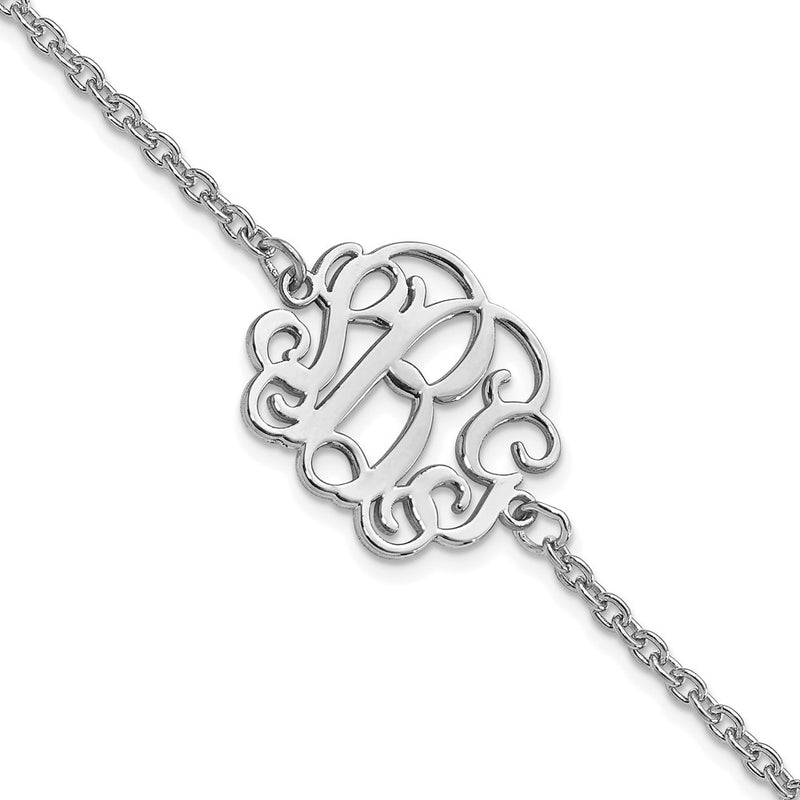 Sterling silver monogram bracelet