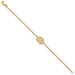 Sterling Silver/Gold-plated Etched Monogram Bracelet view