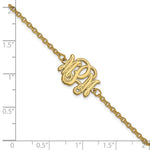 Sterling Silver/Gold-plated Etched Monogram Bracelet view