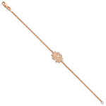 Sterling Silver/Rose-plated Etched Monogram Bracelet view