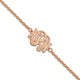 Sterling Silver/Rose-plated Etched Monogram Bracelet