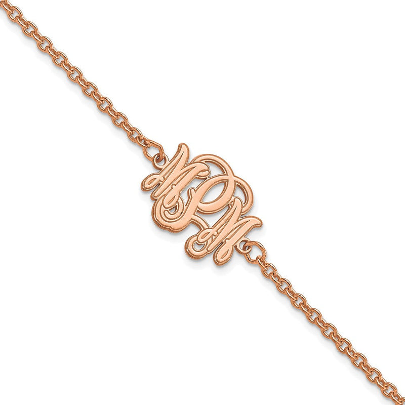 Sterling silver monogram bracelet