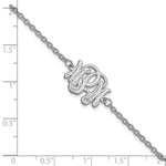 Sterling Silver/Rhodium-plated Etched Monogram Bracelet view