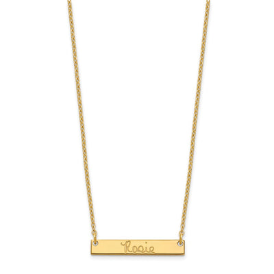 Sterling Silver/Gold-plated Small Signature Bar Necklace