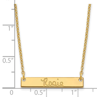 Sterling Silver/Gold-plated Small Signature Bar Necklace