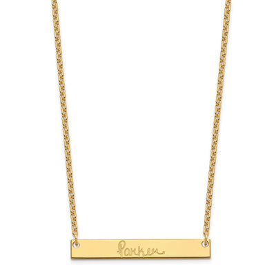 Sterling Silver/Gold-plated Medium Signature Bar Necklace