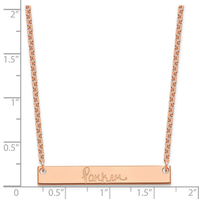 Sterling Silver/Rose-plated Medium Signature Bar Necklace
