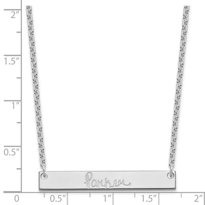Sterling Silver/Rhodium-plated Medium Signature Bar Necklace