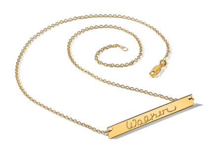 Sterling Silver/Gold-plated Large Signature Bar Necklace