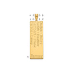 14K Yellow Gold 8 Name Family Pendant view