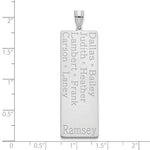 14K White Gold 8 Family Pendant view