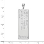 14K White Gold 7 Family Pendant view