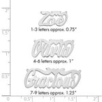 10k White Gold Polished Heart Name Plate view 5