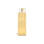 14K Yellow Gold 6 Name Family Pendant view