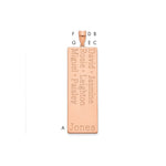 10K Rose Gold 6 Name Family Pendant view