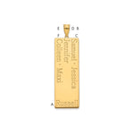 10K Yellow Gold 5 Name Family Pendant view