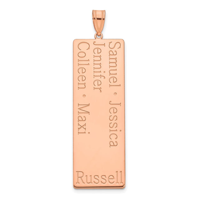 10K rose gold family pendant, alternate view