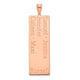 10K Rose Gold 5 Name Family Pendant