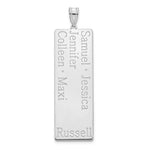 10K White Gold 5 Name Family Pendant view