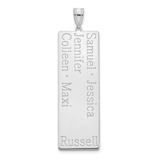 10K white gold family pendant, alternate view