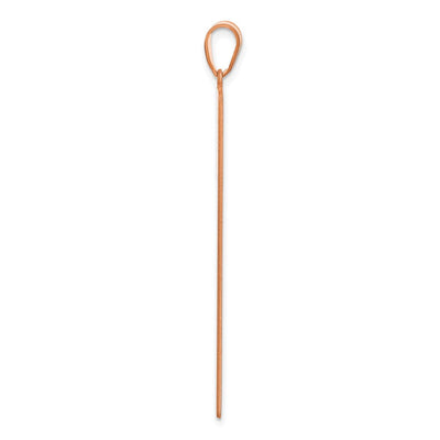 10K Yellow Gold Medium Always IN MY Heart Curved Bar Necklace, 18 x 38mm