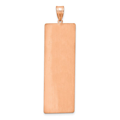 10K Yellow Gold Medium Always IN MY Heart Curved Bar Necklace, 18 x 38mm