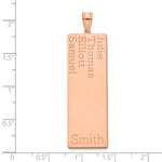 10K Rose Gold 4 Name Family Pendant view